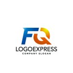 画像1: 青とオレンジのFQスタイリッシュロゴ (1)