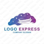 画像1: ボートと雲のロゴ (1)