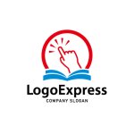 画像1: 本と指を指すロゴ (1)