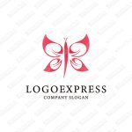 画像1: 蝶々のきれいなロゴ (1)