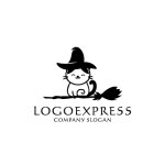 画像1: 魔法使いの猫のロゴ (1)