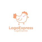 画像1: かわいいチキンロゴ (1)