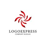 画像1: ダイナミックな円形渦巻きロゴ (1)