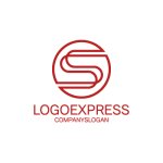 画像1: 赤い線で描かれたS字と円のロゴ (1)