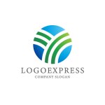 画像1: 抽象的な円形のロゴ (1)