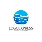 画像1: 波の円ロゴ (1)