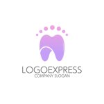 画像1: 歯と円のつながり歯科ロゴ (1)