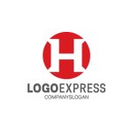 画像1: 円とHを組み合わせたロゴ (1)