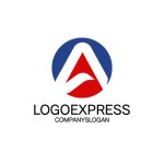 画像1: 円とAを組み合わせたダイナミックなロゴ (1)