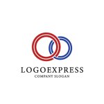 画像1: 無限の可能性を秘めた繋がった円のロゴ (1)