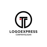 画像1: 円の中の幾何学的なTFロゴ (1)