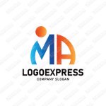 画像1: 円形の M と A のロゴ (1)