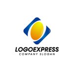 画像1: 菱形と楕円形「O」ロゴ (1)