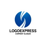 画像1: 円と曲線で構成されたスタイリッシュな「S」ロゴ (1)