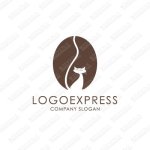 画像1: コーヒー豆の猫のおしゃれなロゴ (1)