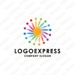 画像1: カラフルな歯車のロゴ (1)