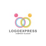 画像1: カラフルな輪のロゴ (1)