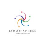 画像1: カラフルなつながりを表すロゴ (1)