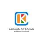 画像1: カラフルなCKのロゴ (1)