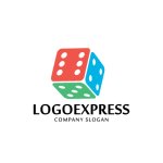 画像1: カラフルなサイコロのロゴ (1)