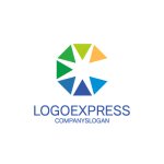 画像1: カラフル幾何学Cロゴ (1)