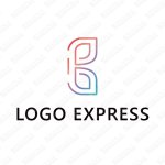 画像1: カラフルな対称 B ロゴ (1)