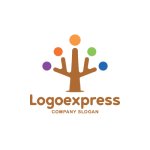 画像1: カラフルな木の実のロゴ (1)