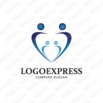 画像1: クールな人とハートのロゴ (1)