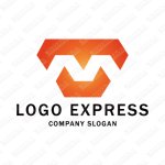 画像1: クールな形のMロゴ (1)