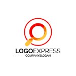 画像1: クールな虫眼鏡検索ロゴ (1)