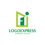 画像1: 創造と革新を象徴する FI ビルロゴ (1)