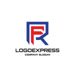 画像1: 創造的な幾何学的なFRロゴ (1)