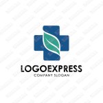 画像1: 十字と葉のロゴ (1)