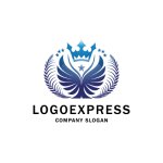 画像1: 王冠と翼のロゴ (1)