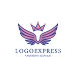 画像1: 王冠と翼のロゴ (1)