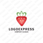 画像1: 王冠と苺の素敵なロゴ (1)