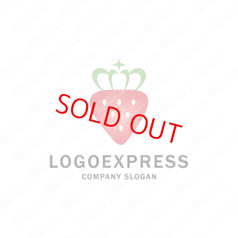 画像1: 王冠と苺の素敵なロゴ (1)