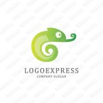 画像1: かわいいカメレオンのロゴ (1)