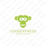 画像1: おサルを丸の組み合わせで描いた可愛いロゴ (1)