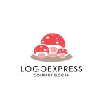 画像1: かわいいキノコロゴ (1)