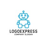 画像1: 可愛いロボットのロゴ (1)