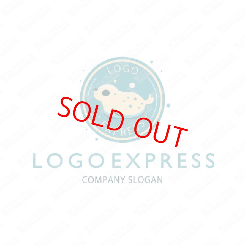 画像1: かわいいアザラシのロゴ (1)