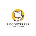 画像1: かわいい虎のロゴ (1)