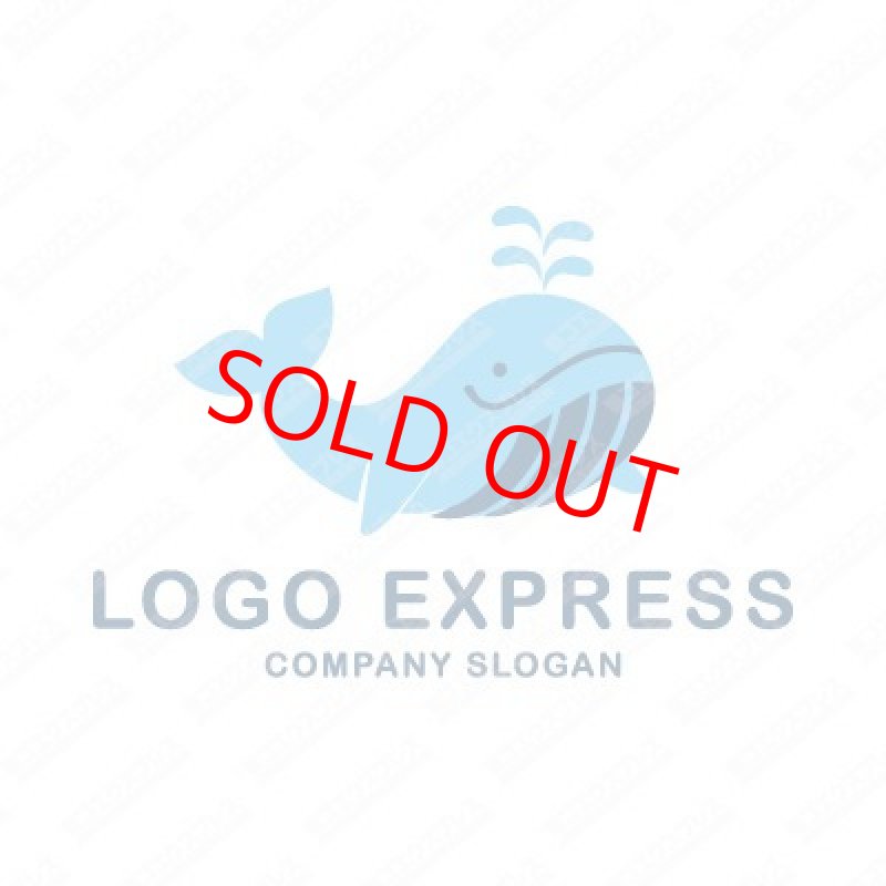 画像1: かわいいクジラのロゴ (1)