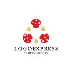 画像1: かわいいキノコのロゴ (1)