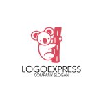 画像1: かわいいコアラのロゴ (1)