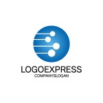 画像1: データ接続と円のロゴ (1)