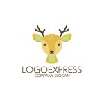 画像1: 愛らしさと自然を届ける、可愛い鹿のロゴ (1)