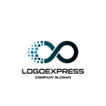 画像1: デジタル無限の繋がりを表現したロゴ (1)