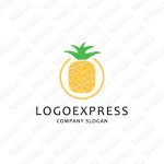 画像1: 美味しそうなパイナップルのロゴ (1)